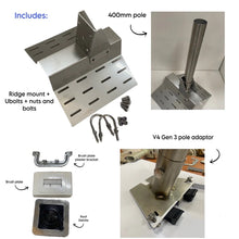 Load image into Gallery viewer, Starlink NEW V4 Gen3 FULL Ridge Mount: Pole: Pole Adaptor KIT