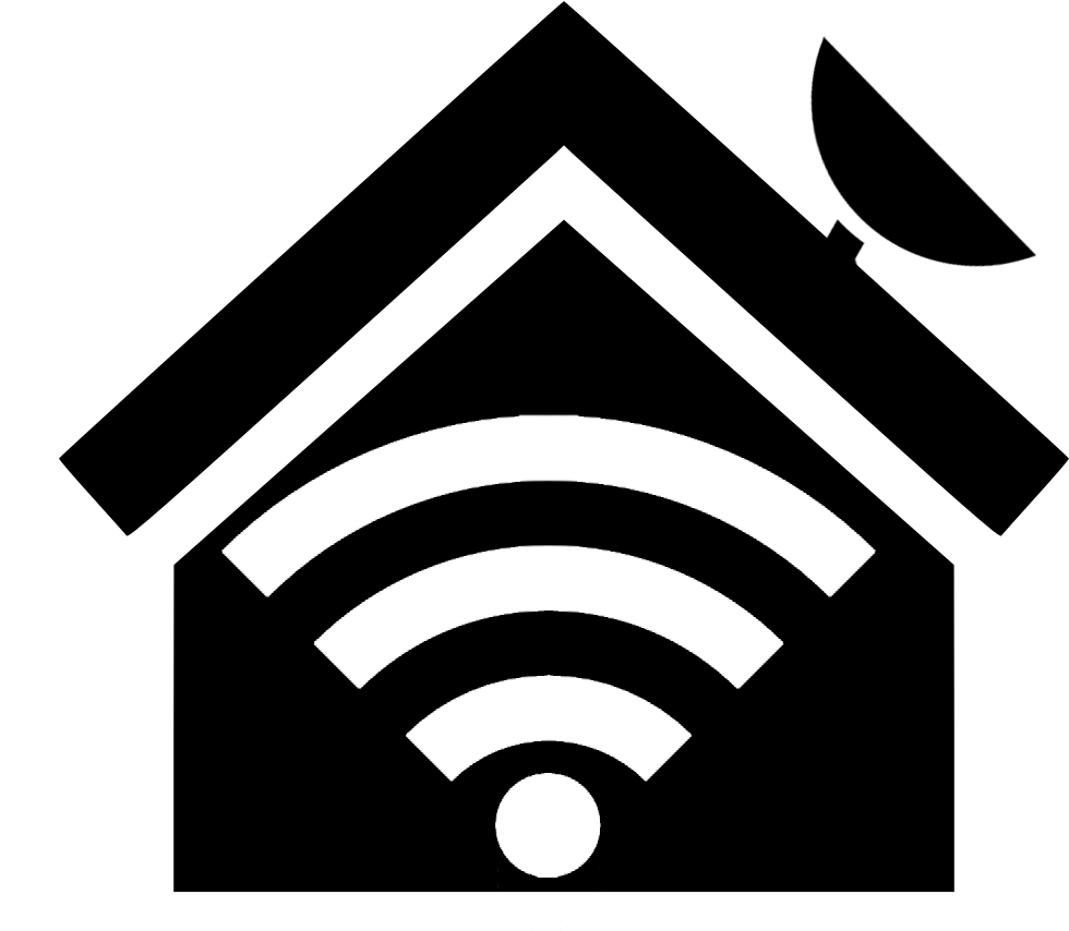 wifi connected house logo